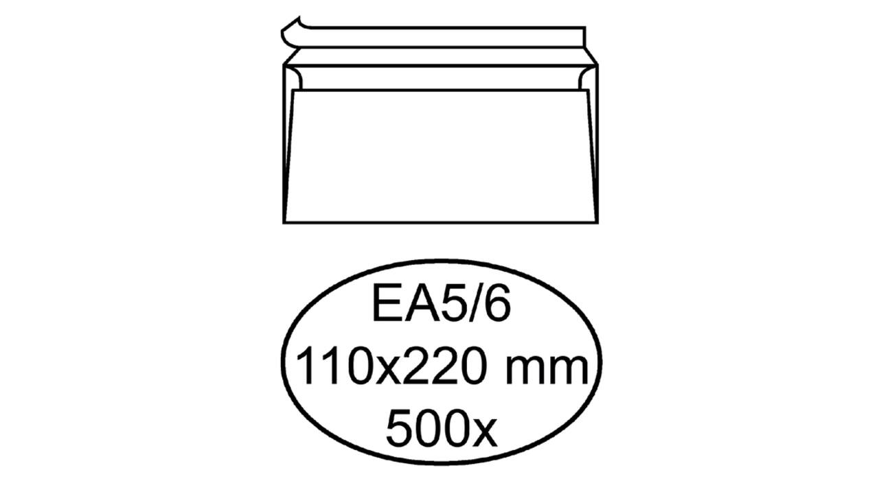 Envelop Quantore bank EA5/6 110x220mm zelfklevend wit 500 stuks