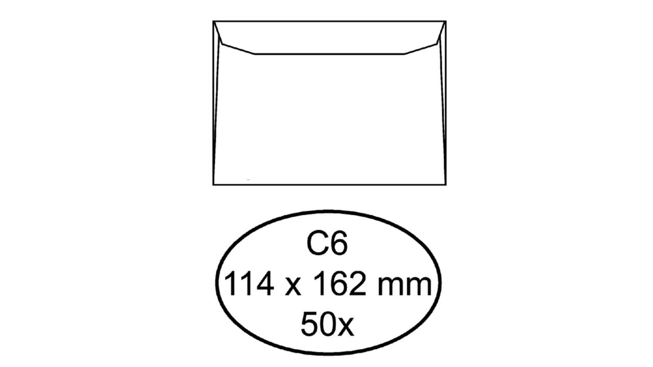 Envelop Quantore bank C6 114x162mm wit 50 stuks