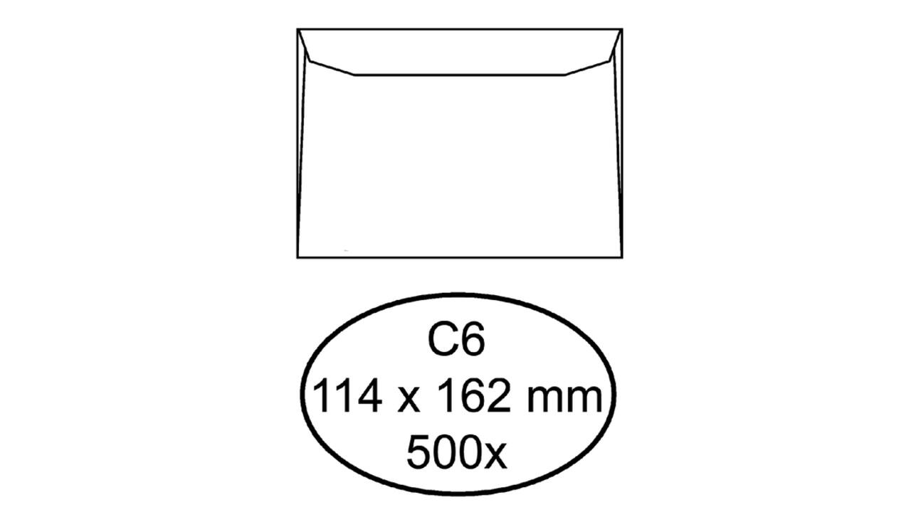 Envelop Quantore bank C6 114x162mm wit 500 stuks