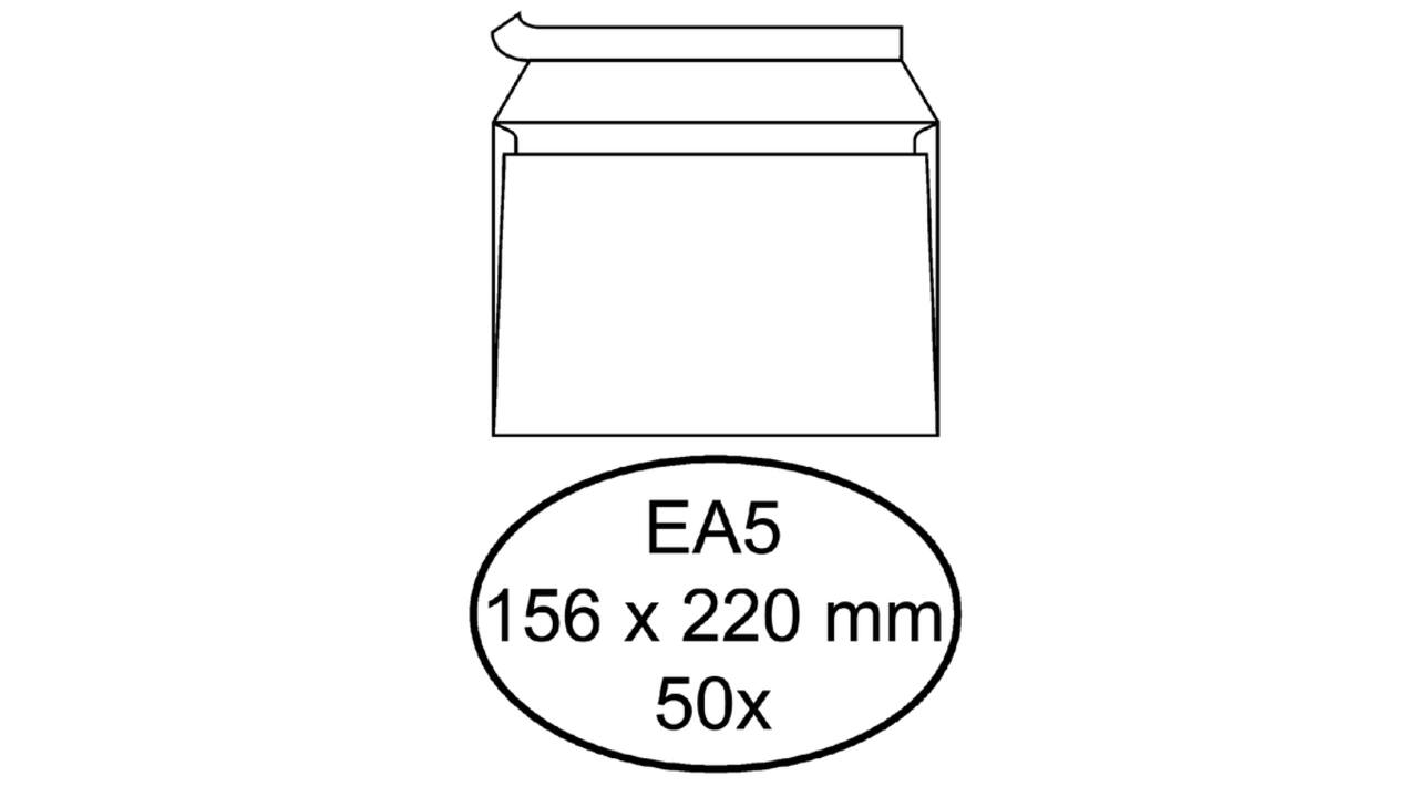 Envelop Hermes bank EA5 156x220mm zelfklevend wit pak à 50 stuks