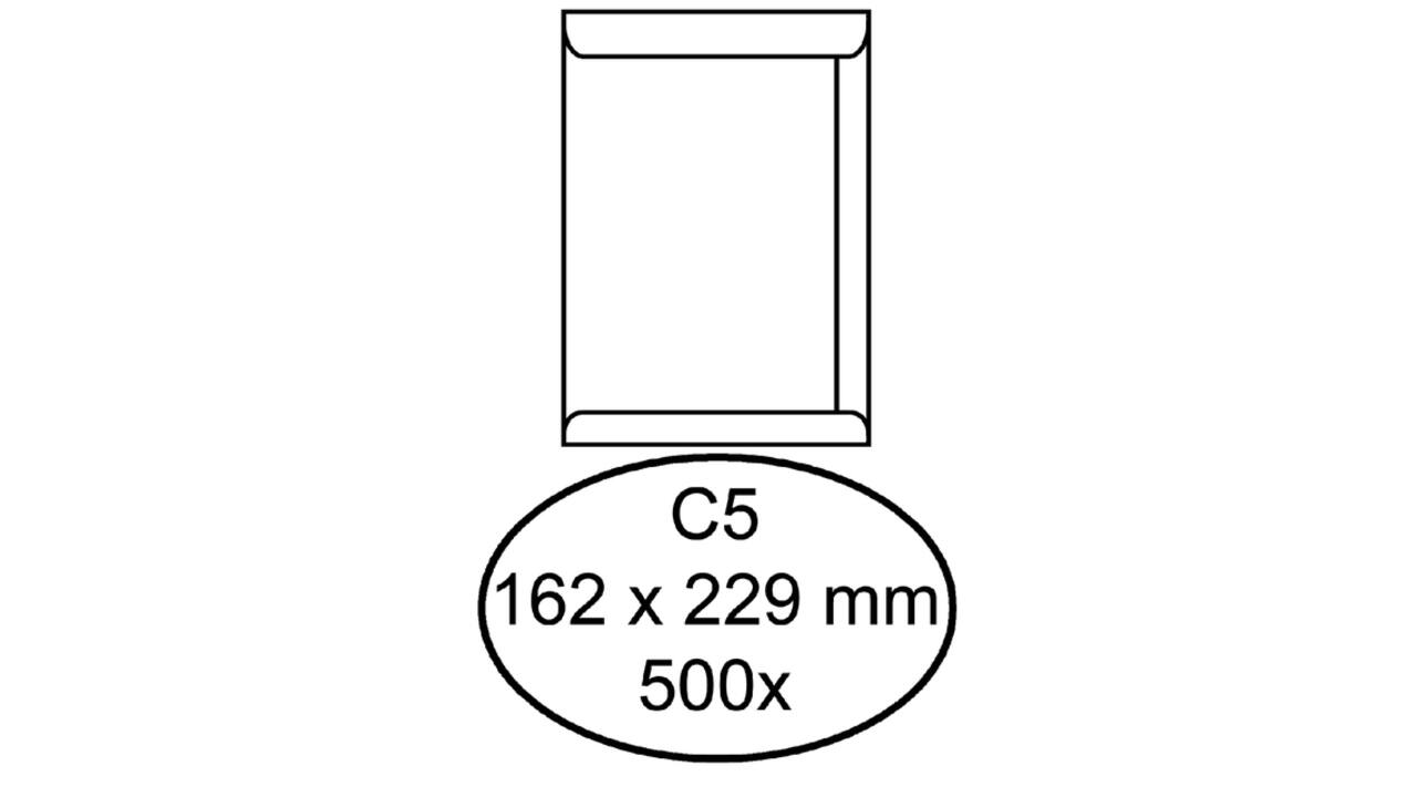 Envelop Quantore akte C5 162x229mm wit 500 stuks