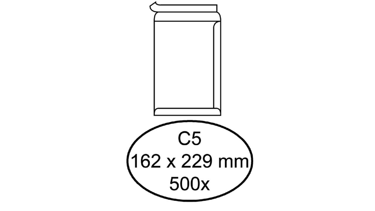 Envelop Quantore akte C5 162x229mm zelfklevend wit 500 stuks