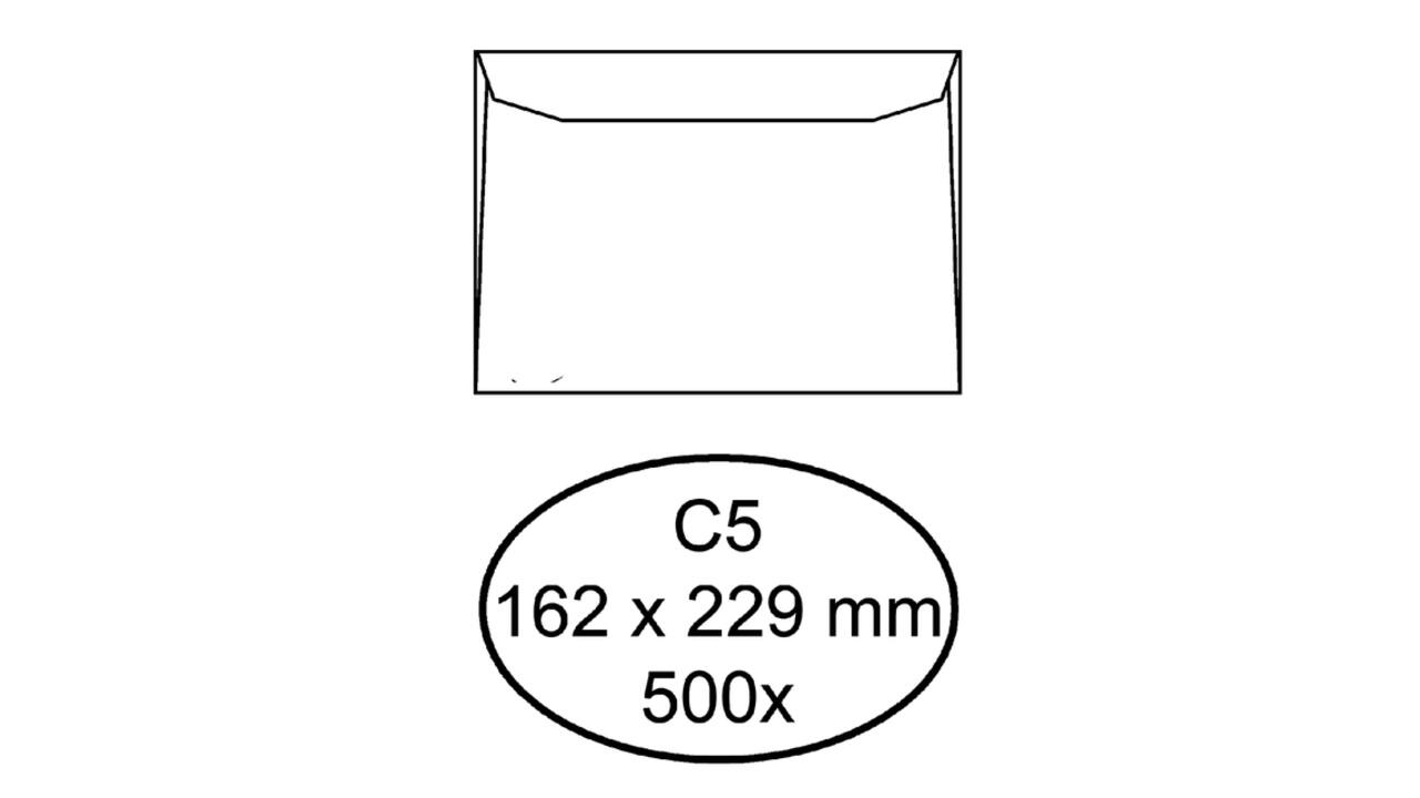 Envelop Quantore bank C5 162x229mm wit 500 stuks
