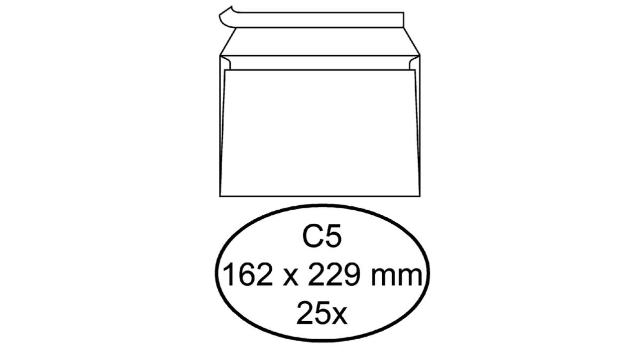 Envelop Quantore bank C5 162x229mm zelfklevend wit 25 stuks