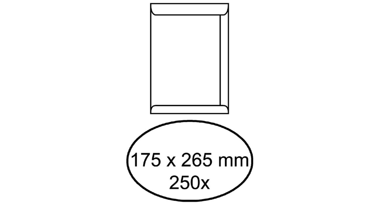 Envelop akte IEZZY 175x265mm zelfklevend 100gr wit 250 stuks