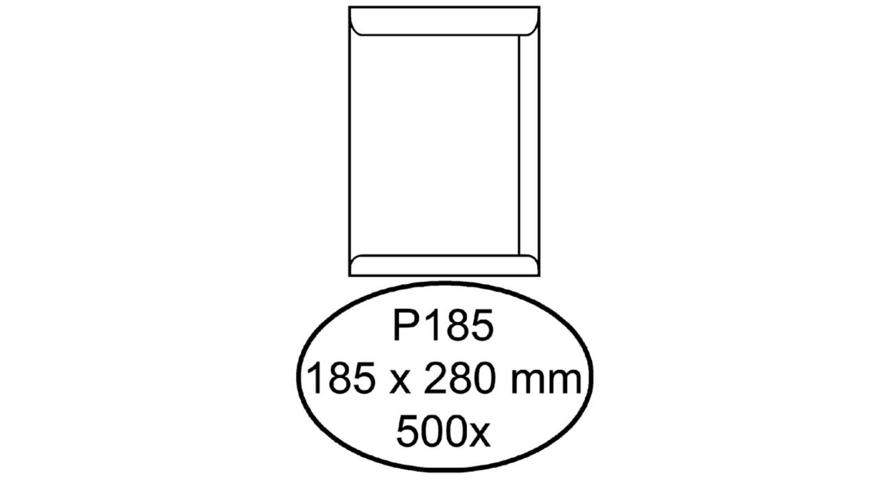 Envelop Quantore akte P185 185x280mm wit 500 stuks