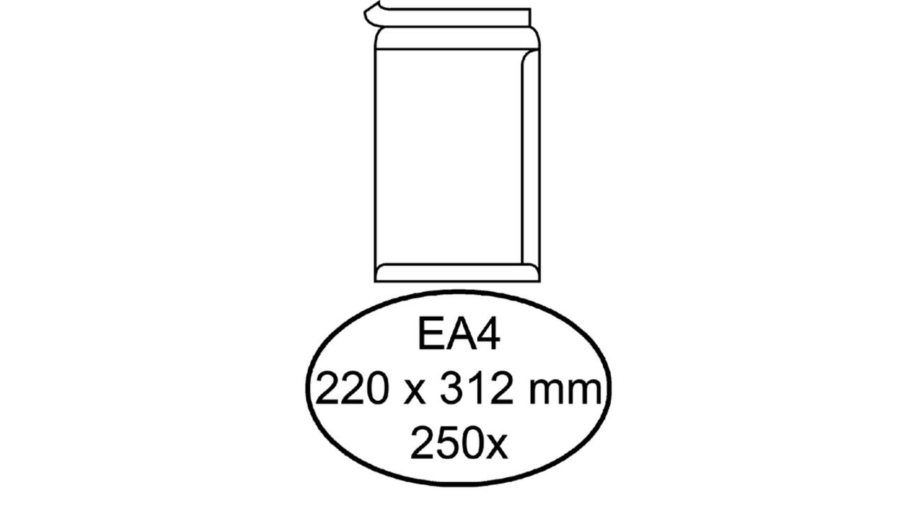 Envelop Hermes akte EA4 220x312mm zelfklevend wit doos à 250 stuks