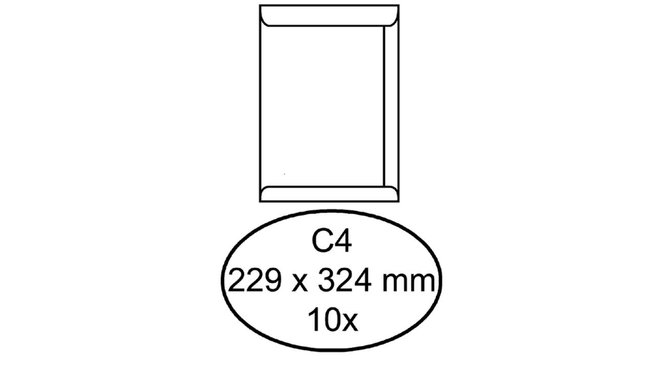 Envelop Quantore akte C4 229x324mm zelfklevend wit 10 stuks