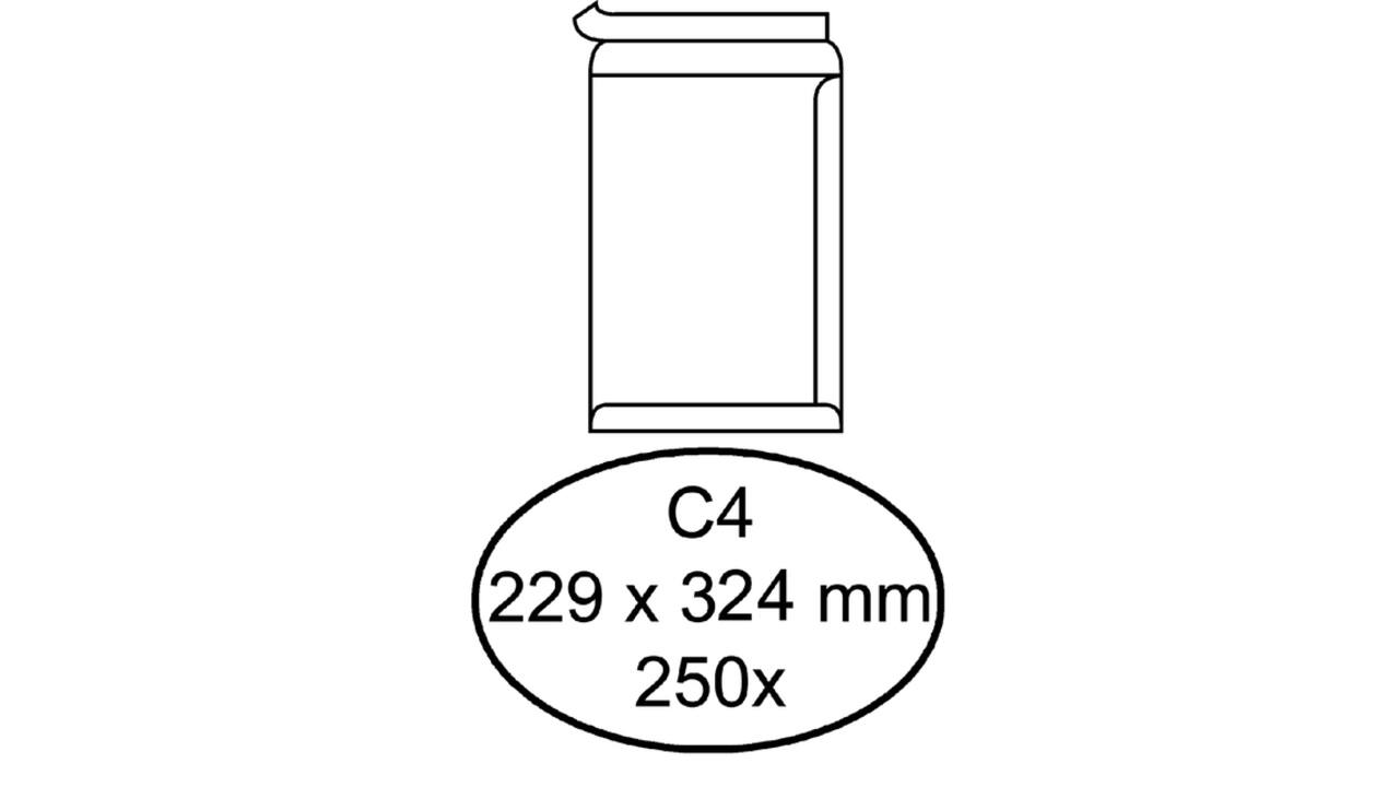 Envelop Quantore akte C4 229x324mm zelfklevend wit 250 stuks