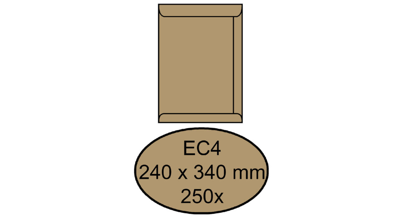 Envelop Quantore akte EC4 240x340mm bruinkraft 250 stuks