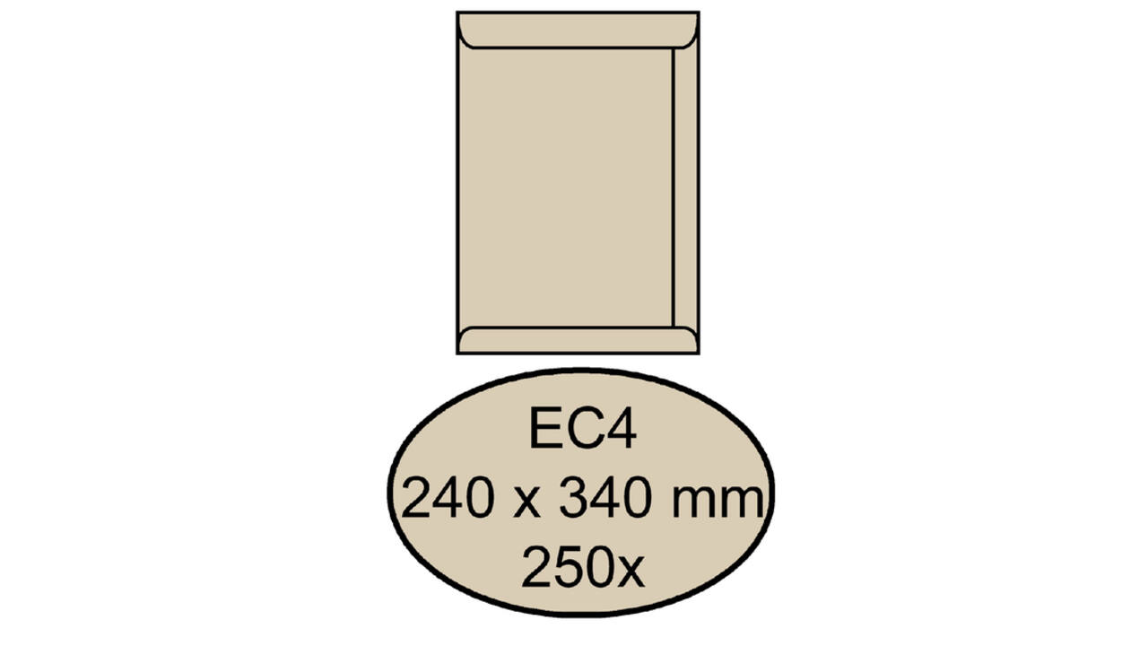 Envelop Quantore akte EC4 240x340mm cremekraft 250 stuks
