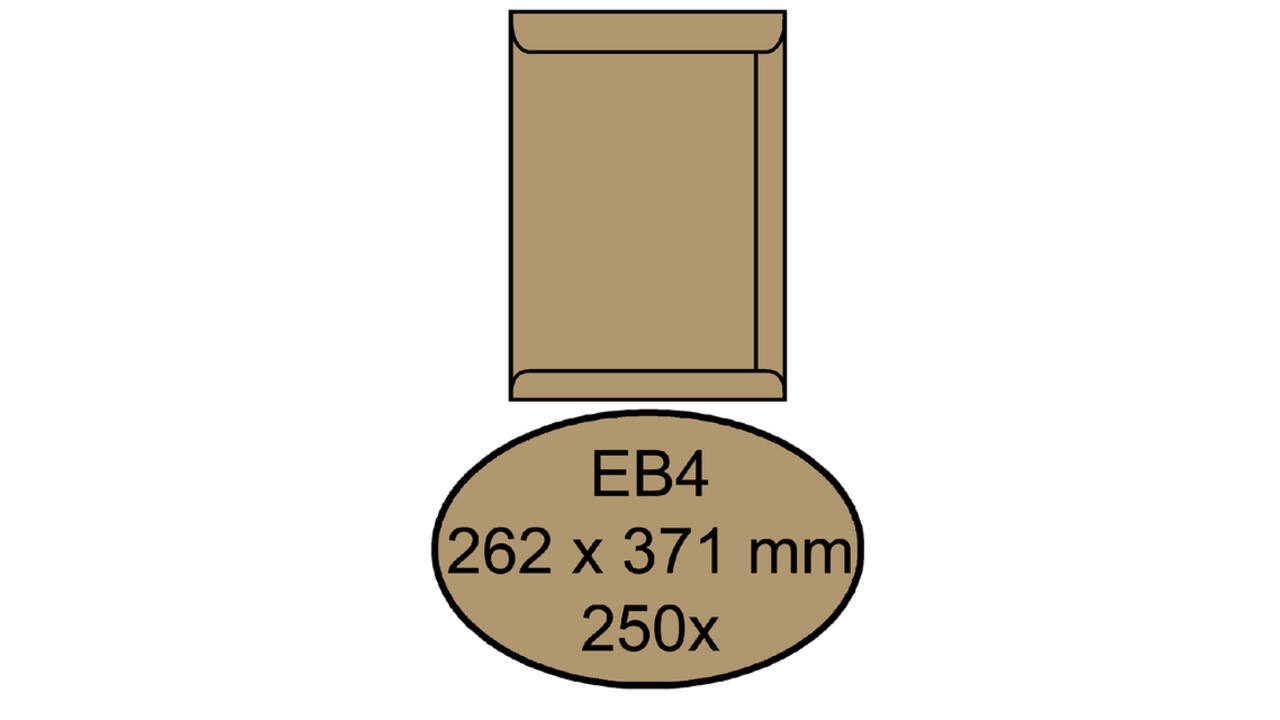 Envelop Quantore akte EB4 262x371mm bruinkraft 250 stuks