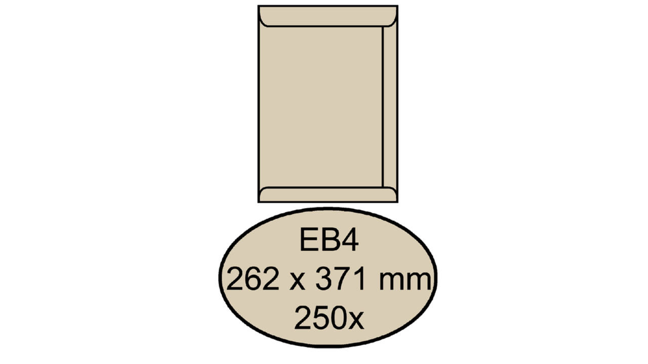 Envelop Quantore akte EB4 262x371mm cremekraft 250 stuks