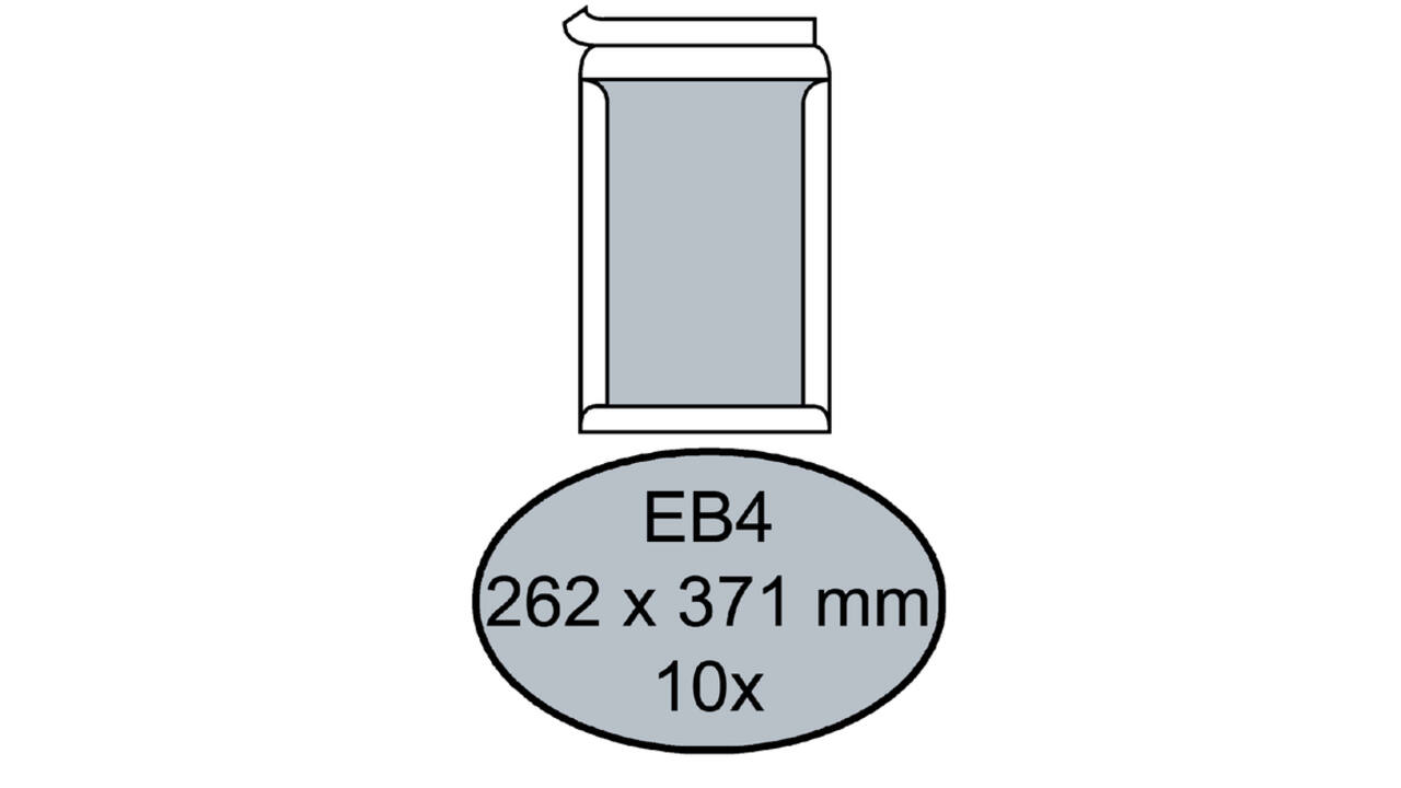 Envelop Quantore bordrug EB4 262x371mm zelfklevend wit 10 stuks
