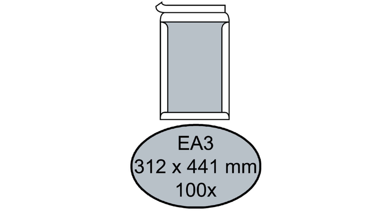 Envelop Quantore bordrug EA3 312x441mm zelfklevend wit 100 stuks