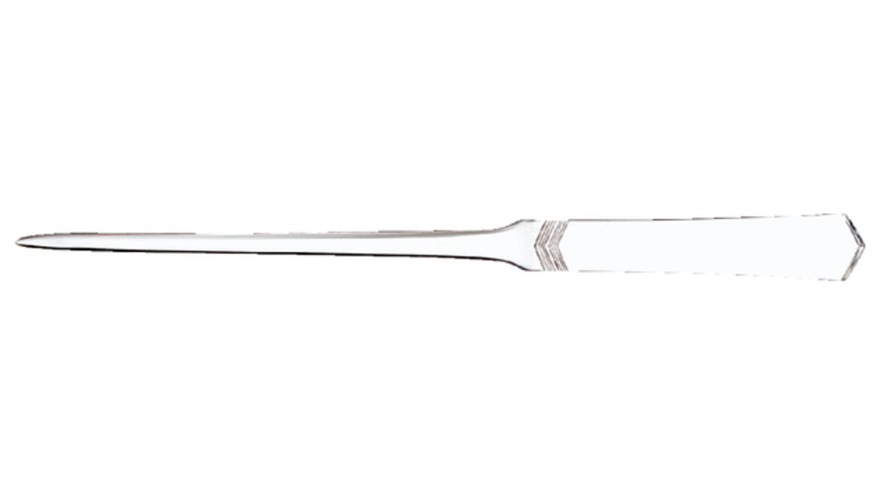 Briefopener MAULslim, vlak RVS-staal, bewerkt heft, smal lemmet van 245mm blister à 1 stuk
