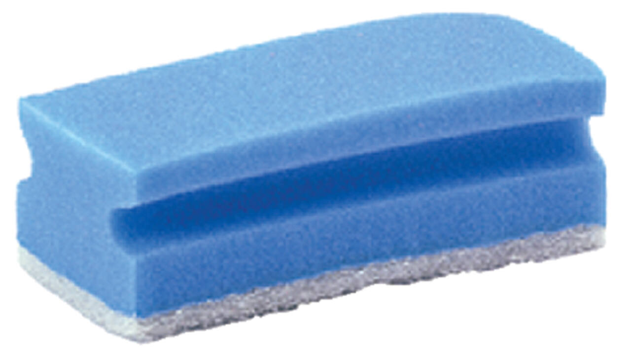 Schuurspons Cleaninq met greep 140x70x42mm blauw/wit 5 stuks