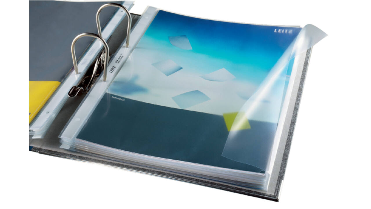 Showtas Leitz Premium met klep copy safe 0.13mm PP A4 transparant 50 stuks