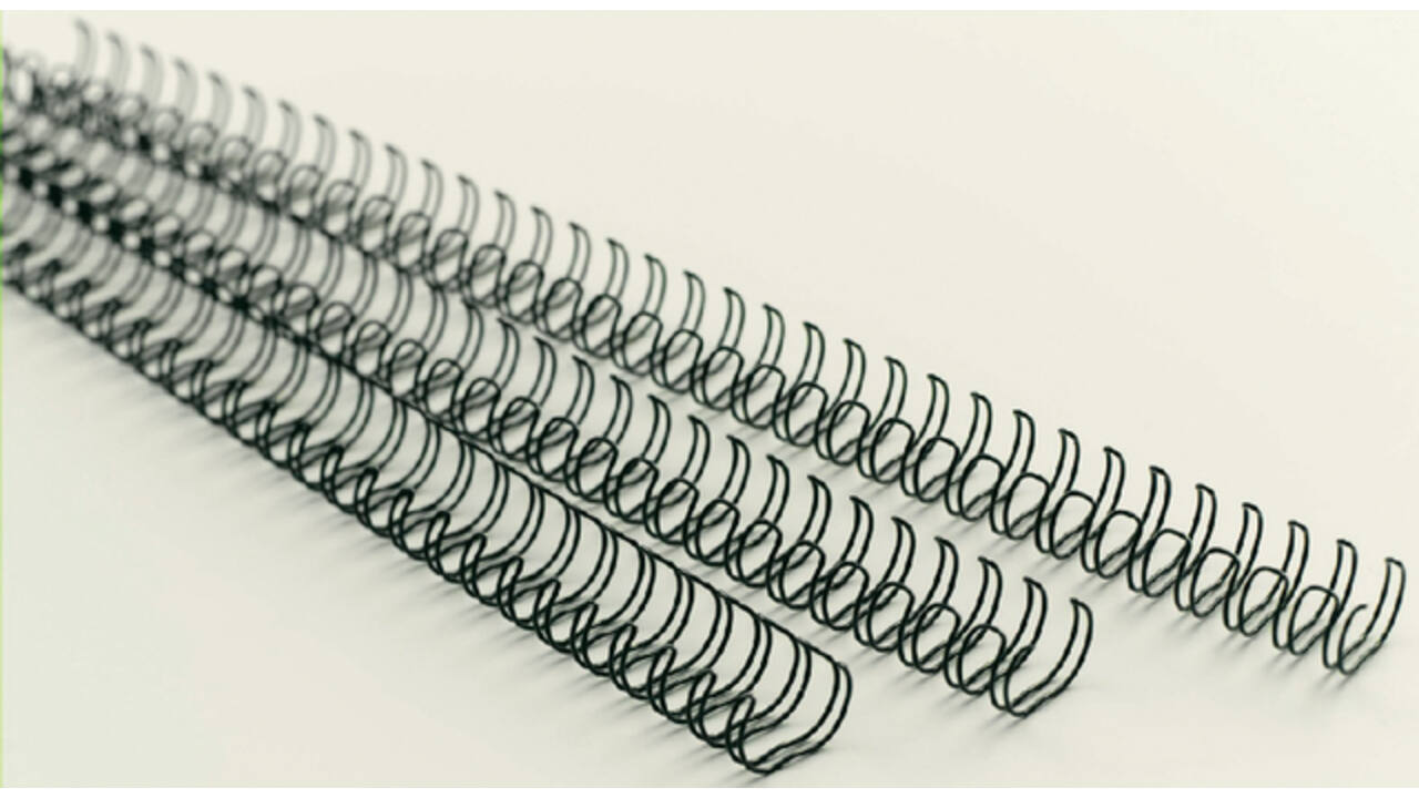 Draadrug GBC 12.5mm 34-rings A4 zilver 100 stuks