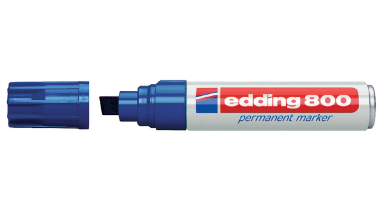 Viltstift edding 800 schuin 4-12mm blauw