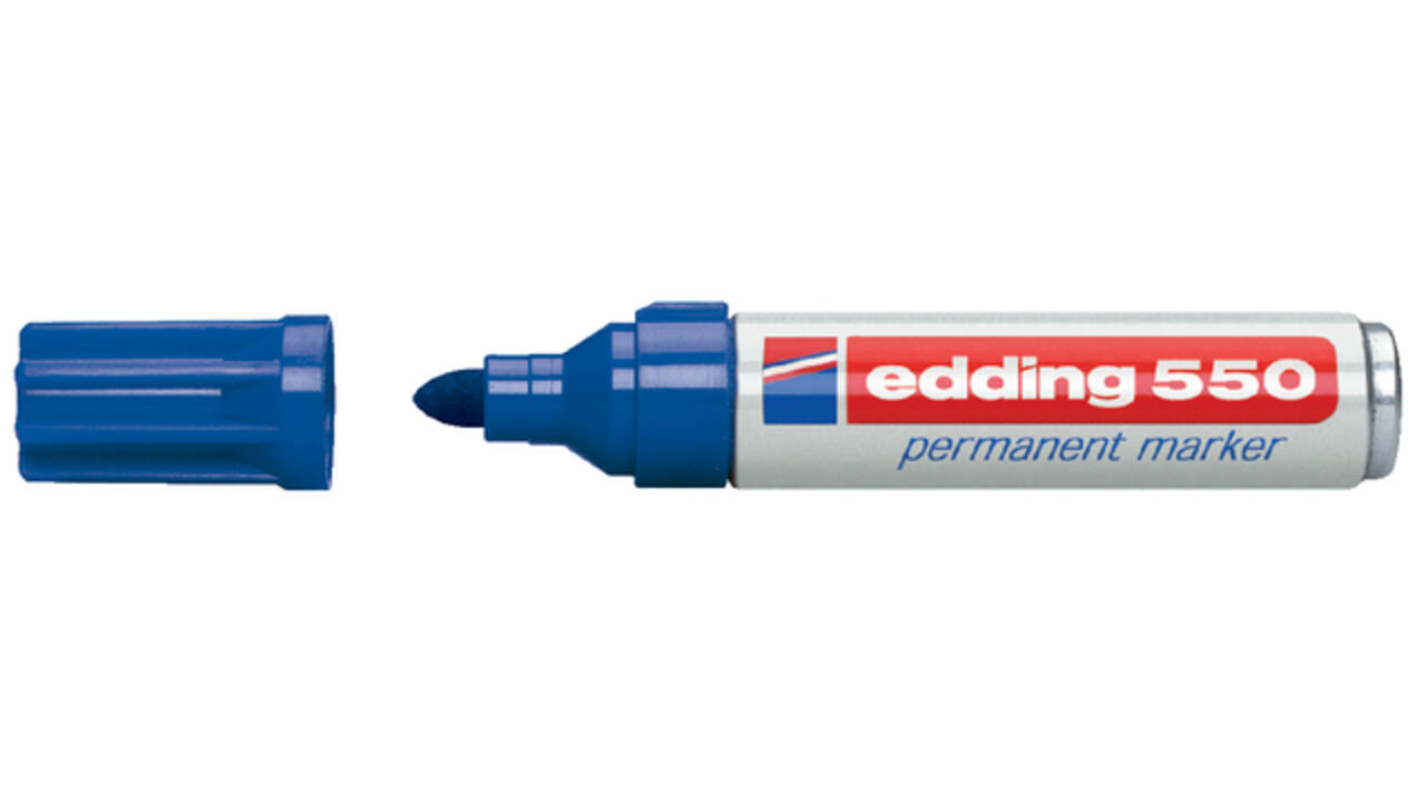 Viltstift edding 550 rond 3-4mm blauw