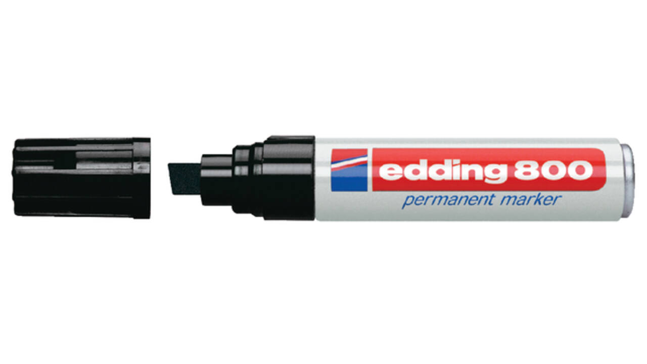 Viltstift edding 800 schuin 4-12mm zwart