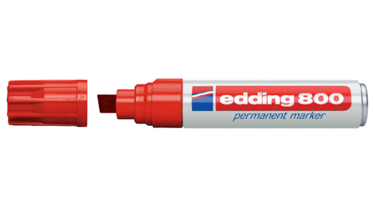 Viltstift edding 800 schuin 4-12mm rood