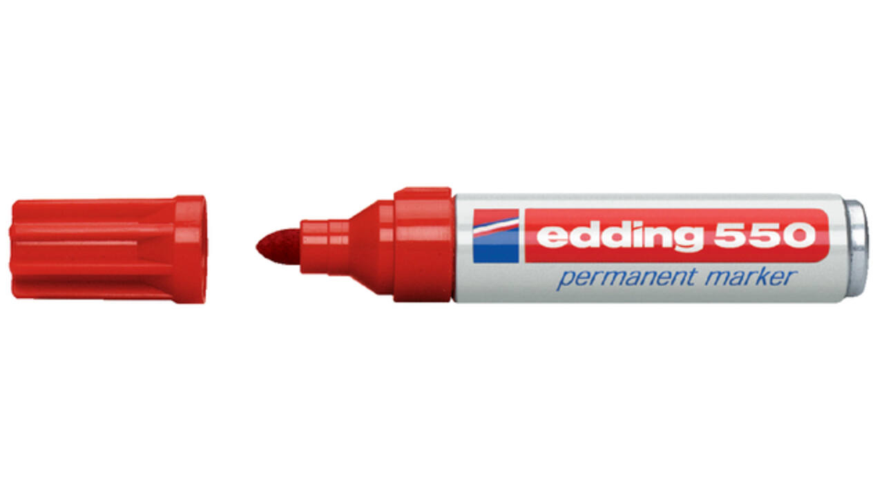 Viltstift edding 550 rond 3-4mm rood