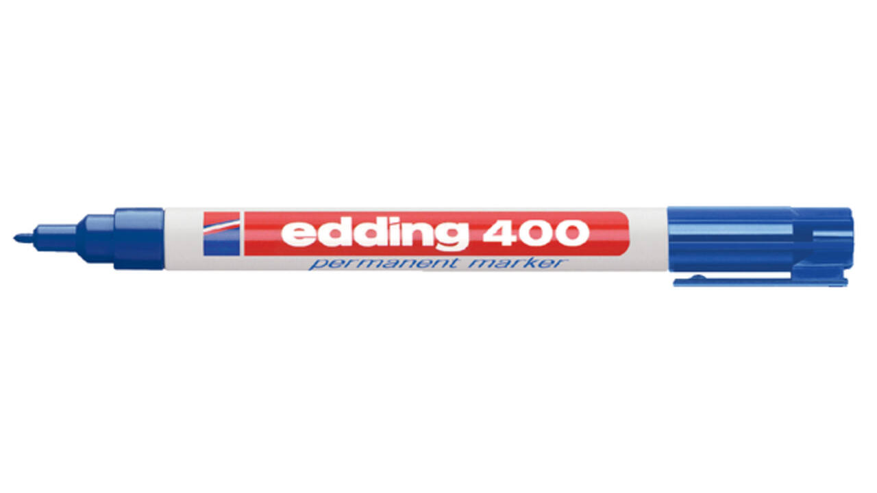Viltstift edding 400 rond 1mm blauw