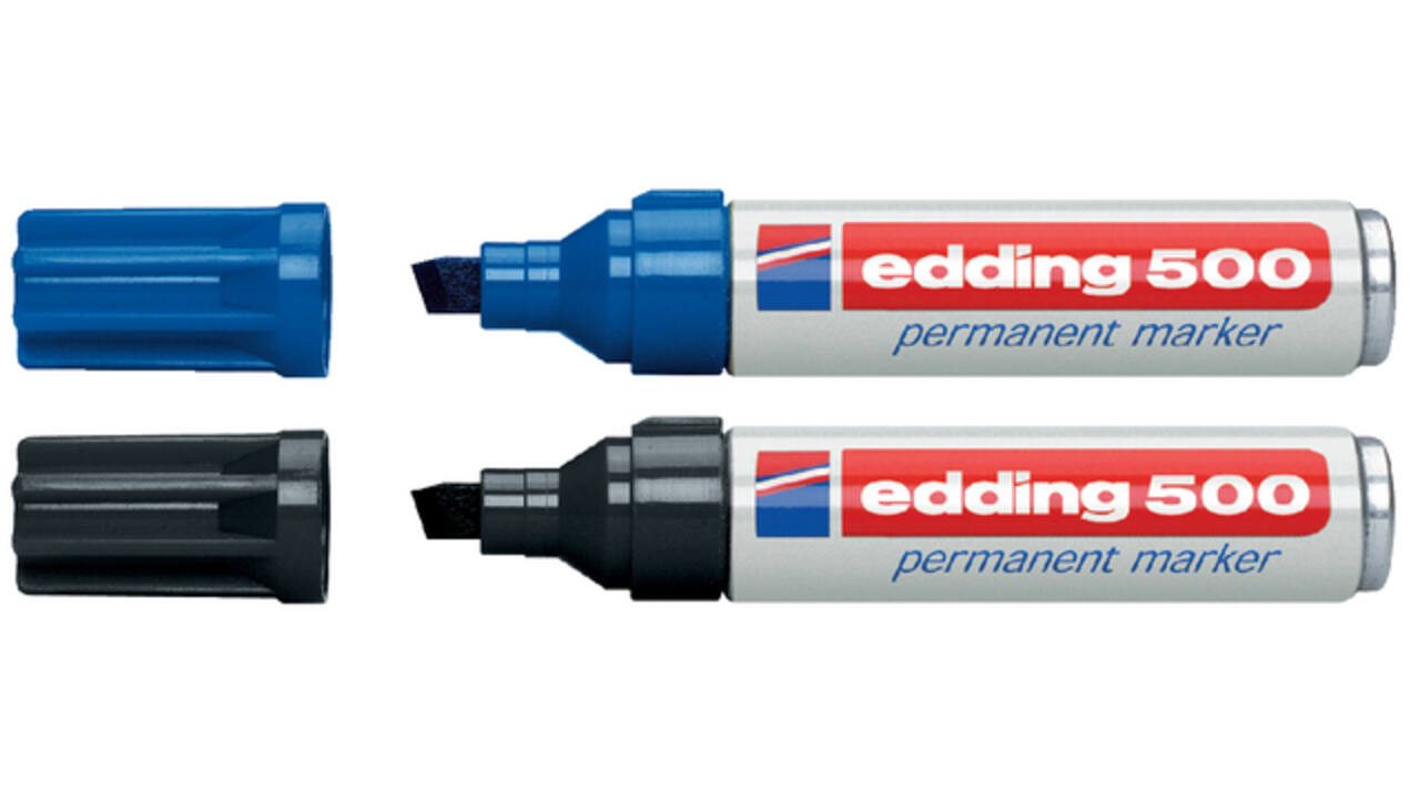 Viltstift edding 500 schuin  2-7mm assorti doos à 10 stuks