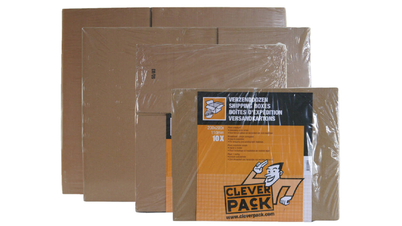 Amerikaanse vouwdoos CleverPack 430x305x250mm B-golf bruin 30 stuks