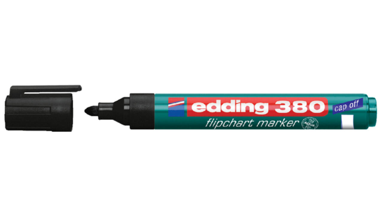 Viltstift edding 380 flipover rond 1.5-3mm zwart