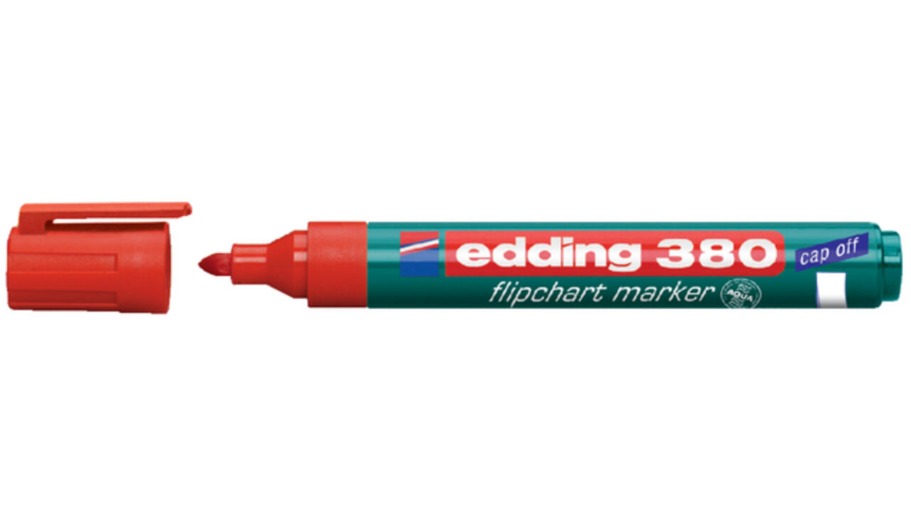 Viltstift edding 380 flipover rond 1.5-3mm rood