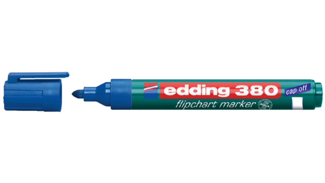 Viltstift edding 380 flipover rond 1.5-3mm blauw