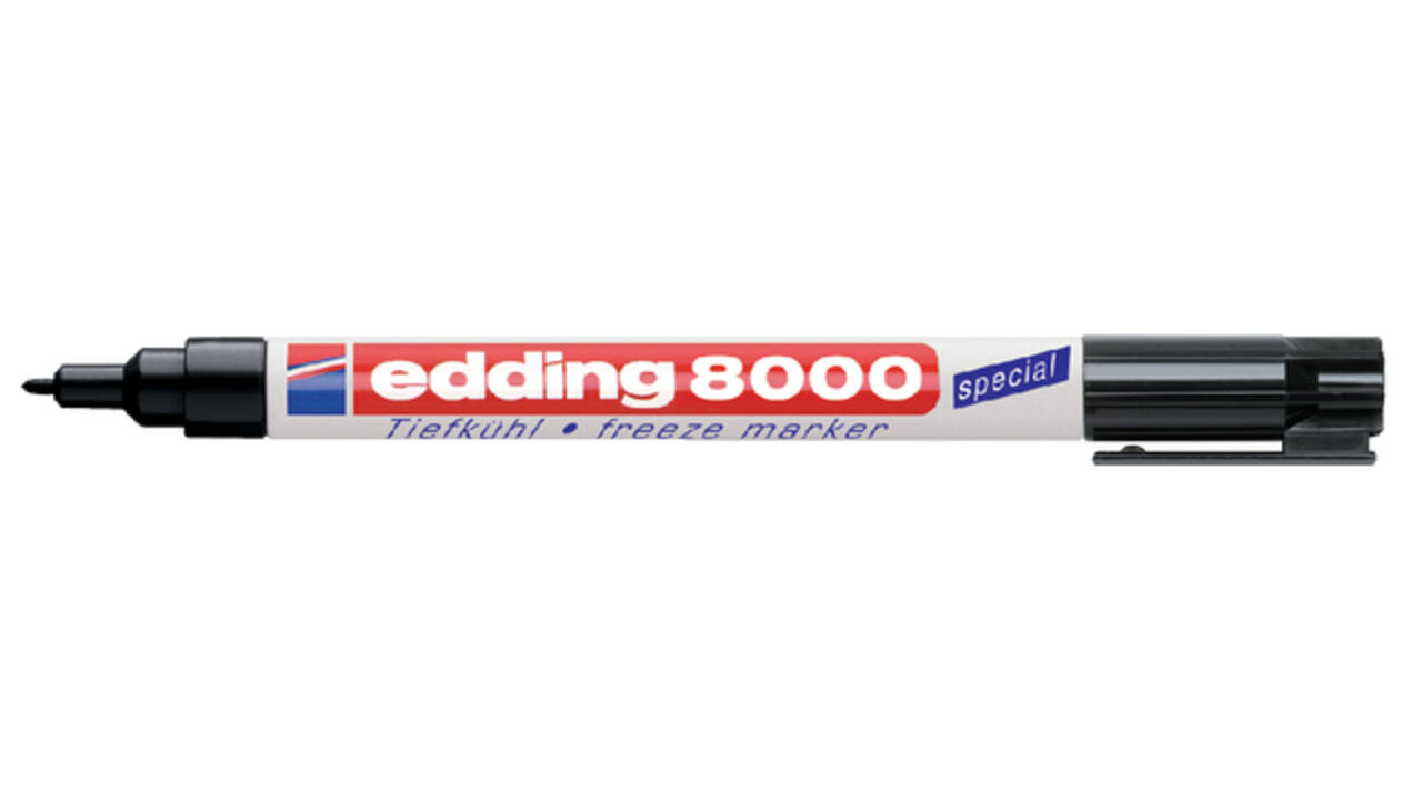 Diepvriesmarker edding 8000 rond 1mm zwart