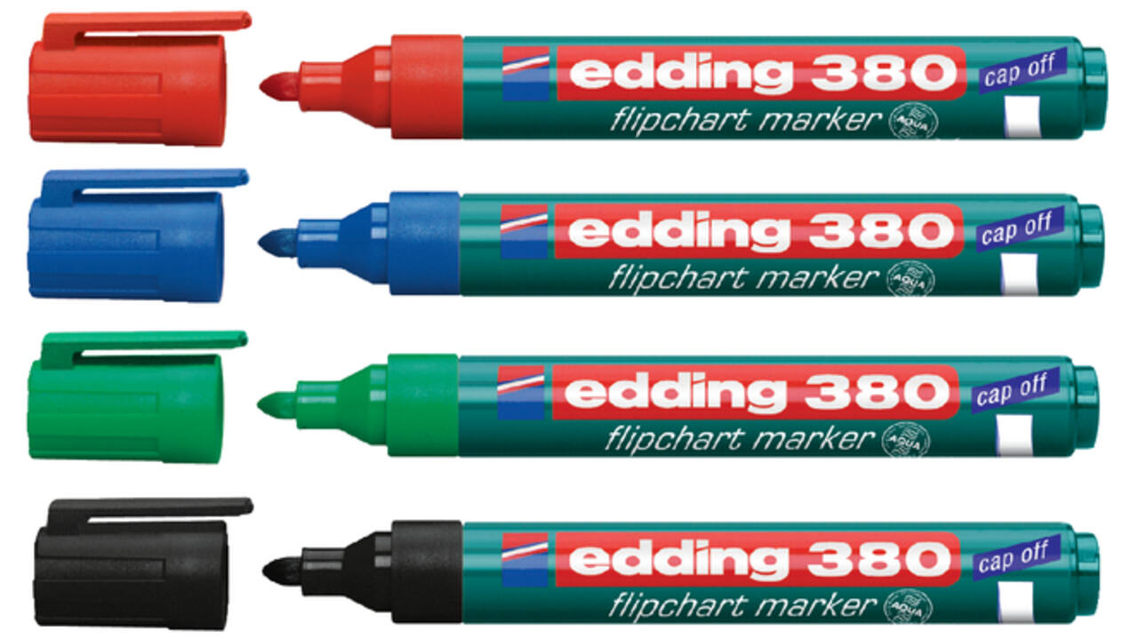 Viltstift edding 380 flipover rond 1.5-3mm blauw