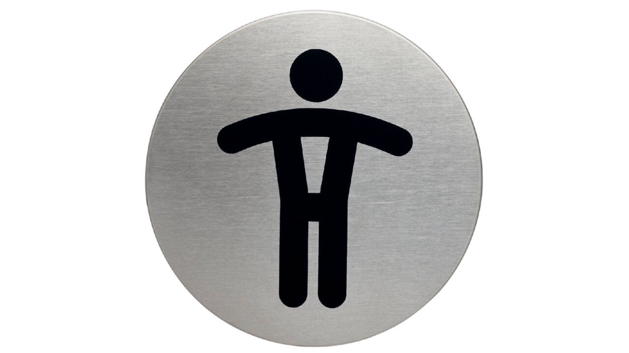 Infobord pictogram Durable 4905 wc heren rond 83mm