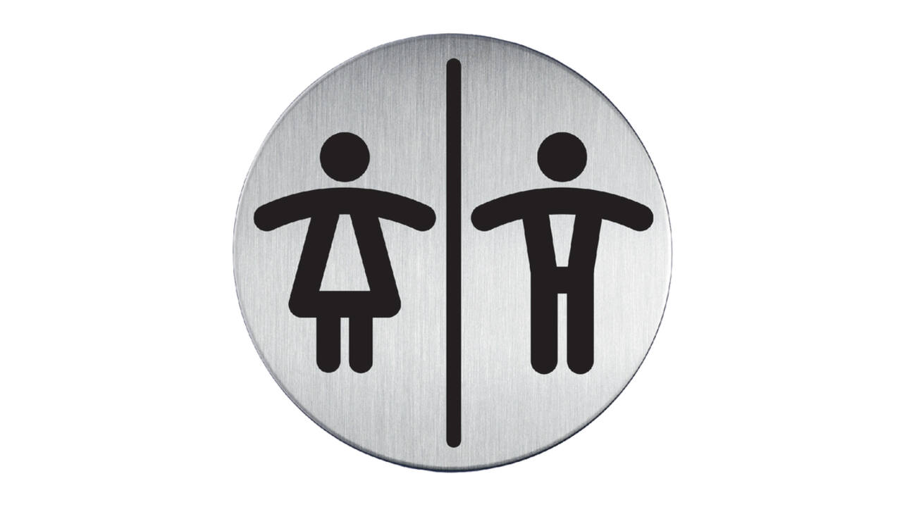 Infobord pictogram Durable 4920 toileten D/H rond 83mm