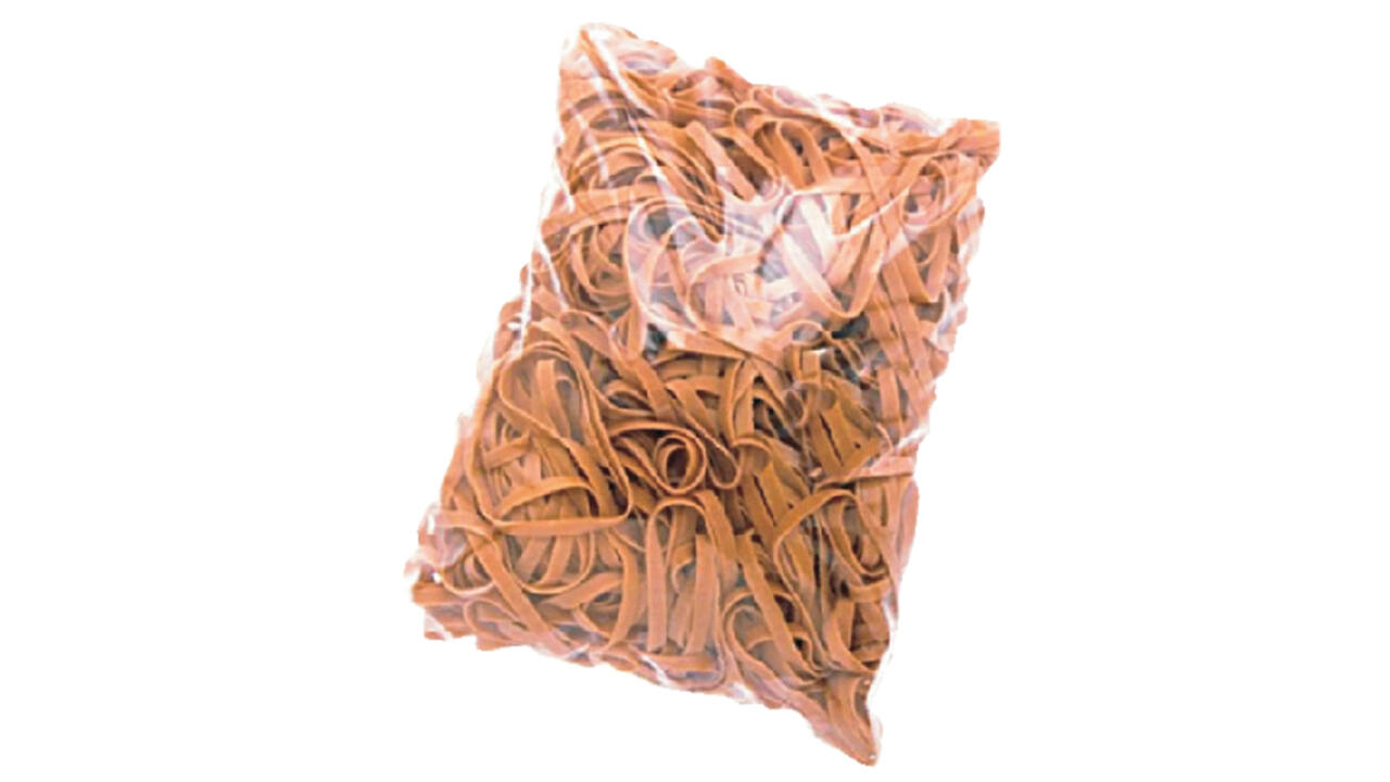 Elastiek Standard Rubber Bands 77 120x8mm 1kg 440 stuks bruin
