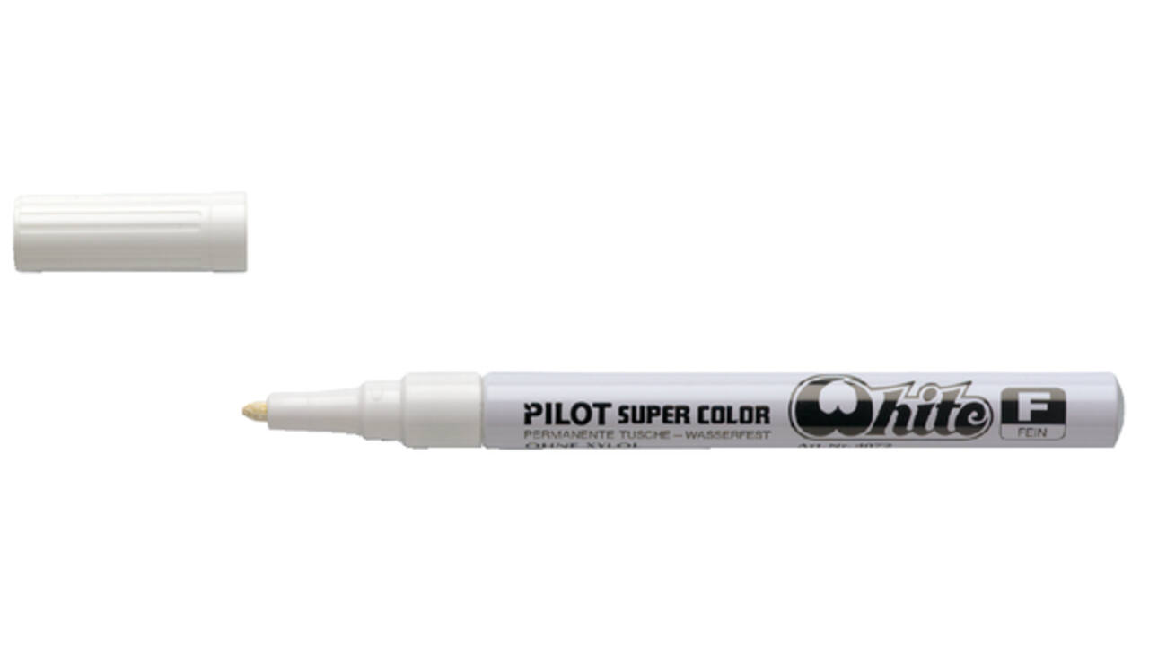 Viltstift PILOT Super Color lakmarker fijn wit