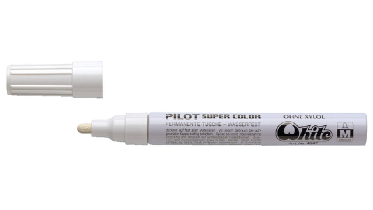 Viltstift PILOT Super Color lakmarker medium wit