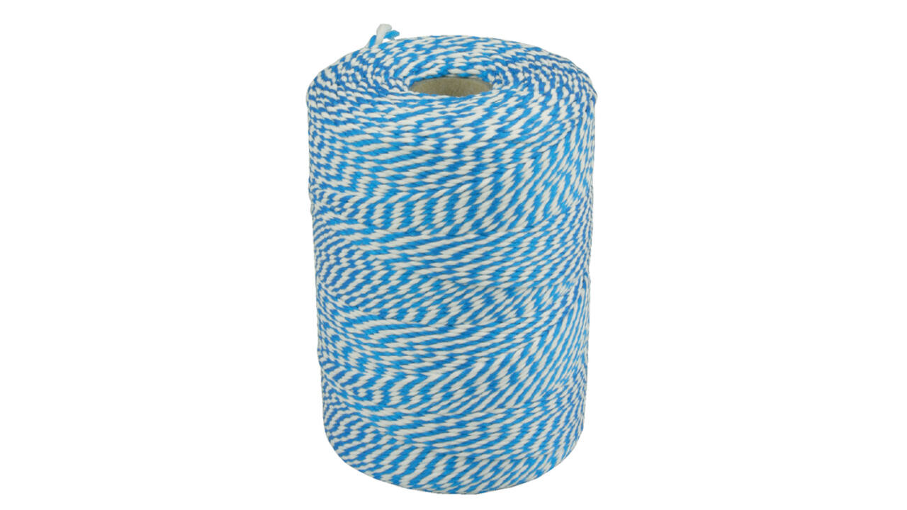 Touw Muller katoen 50 gram 45 meter blauw/wit