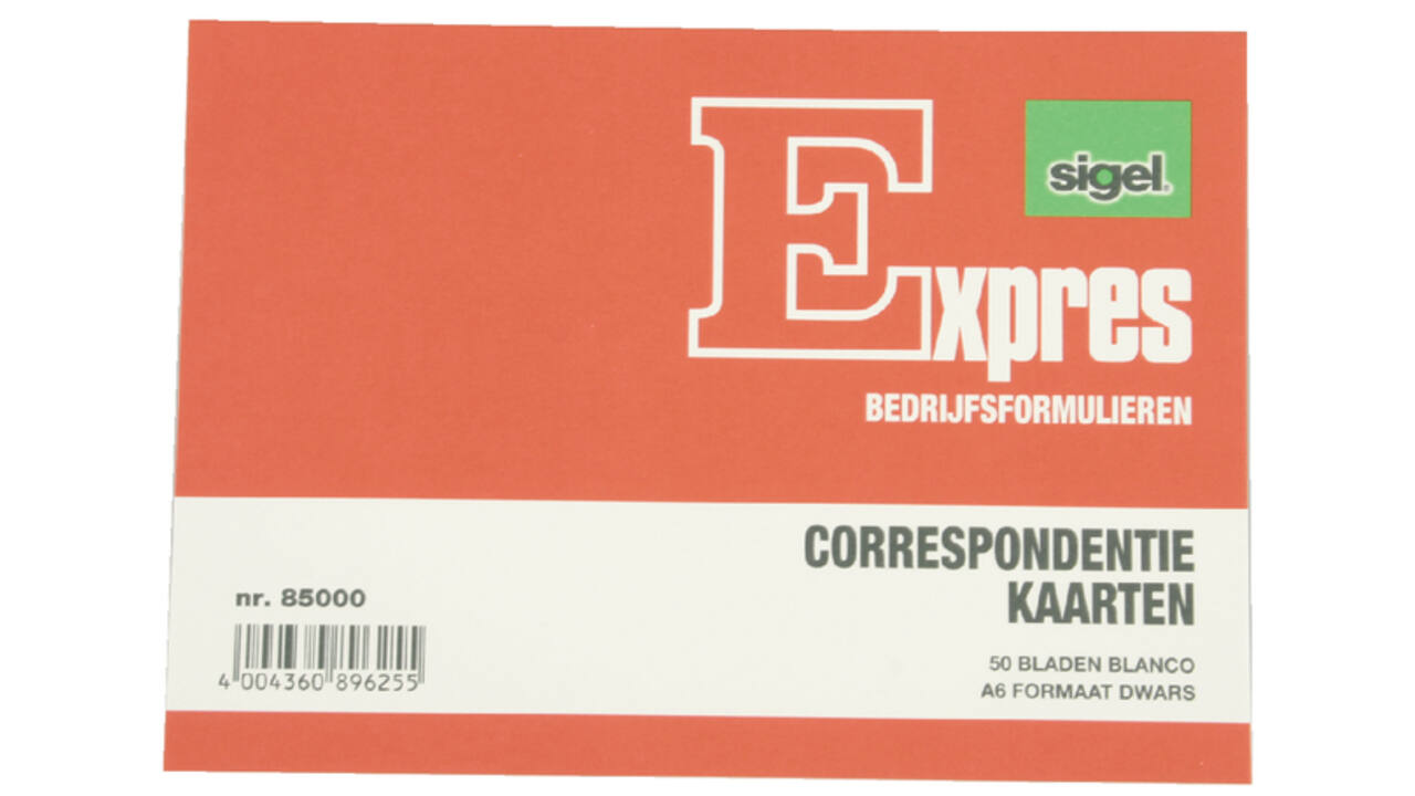 Correspondentiekaart Sigel Expres A6 blanco ivoorkarton pak à 50 stuks