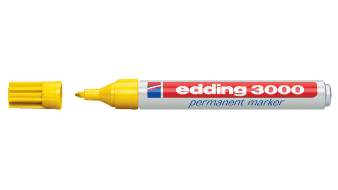 Viltstift edding 3000 rond 1.5-3mm geel