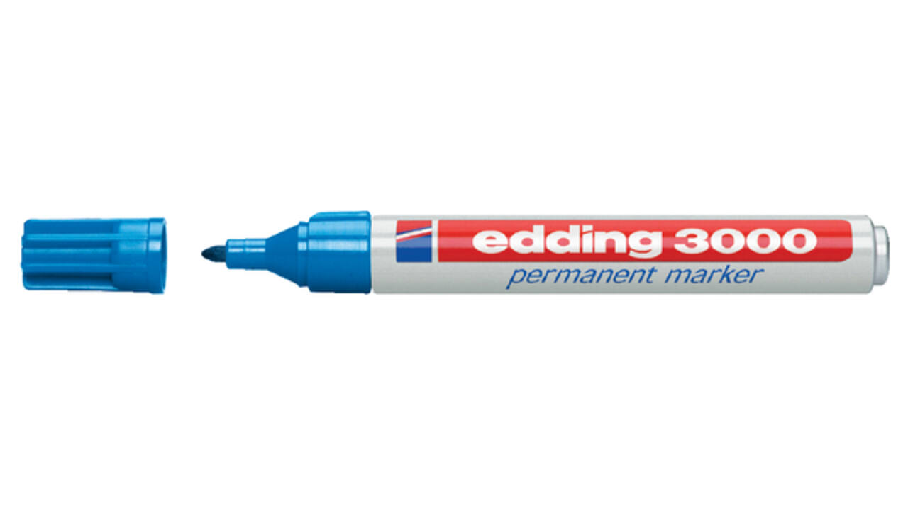 Viltstift edding 3000 rond 1.5-3mm lichtblauw