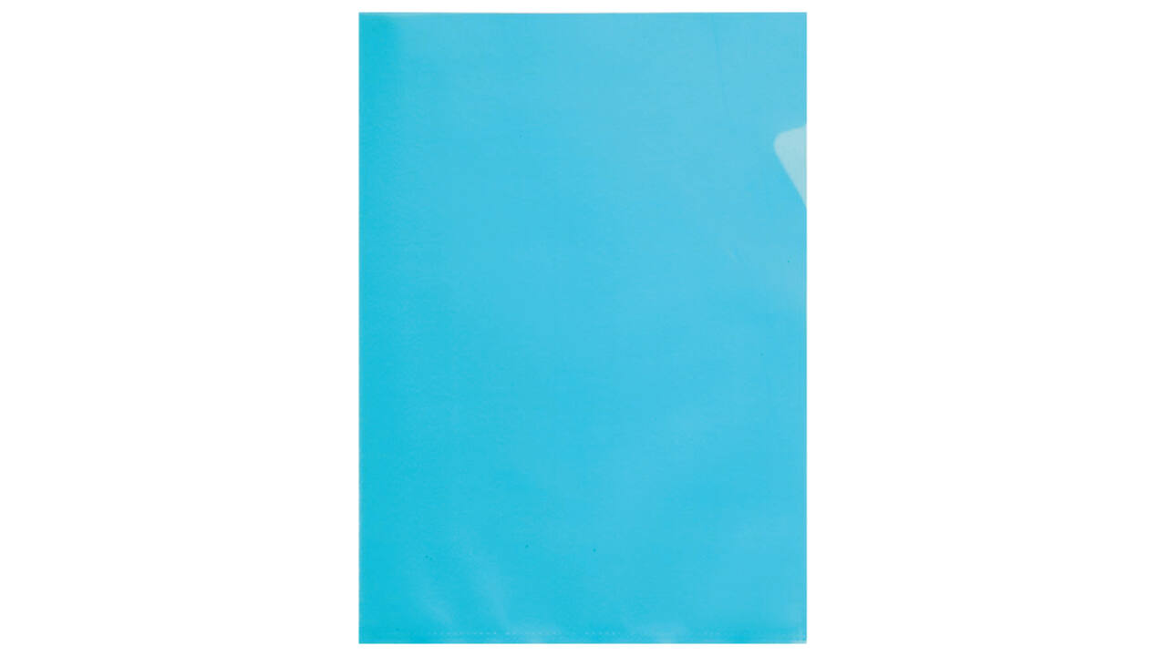 Insteekmap L-model Quantore A4 PP 0.12mm blauw 25 stuks
