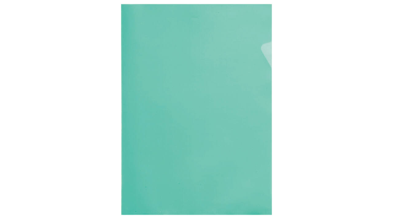 Insteekmap L-model Quantore A4 PP 0.12mm groen 25 stuks