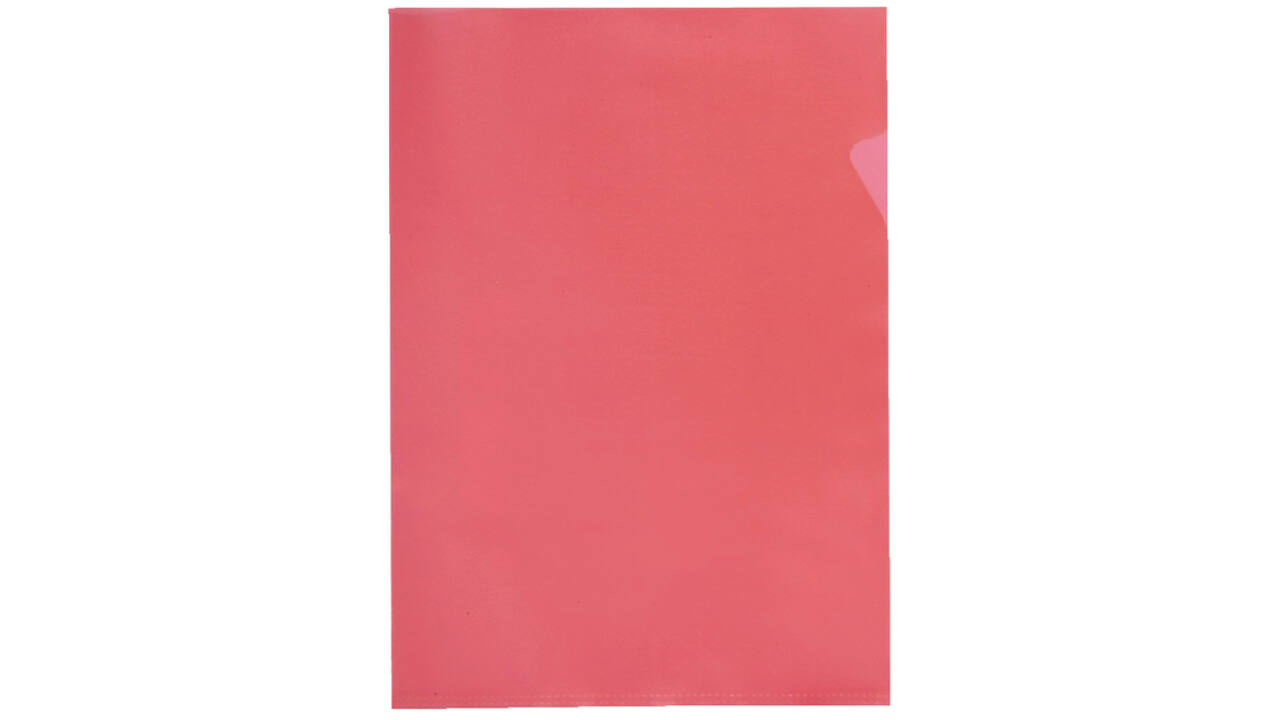 Insteekmap L-model Quantore A4 PP 0.12mm rood 25 stuks