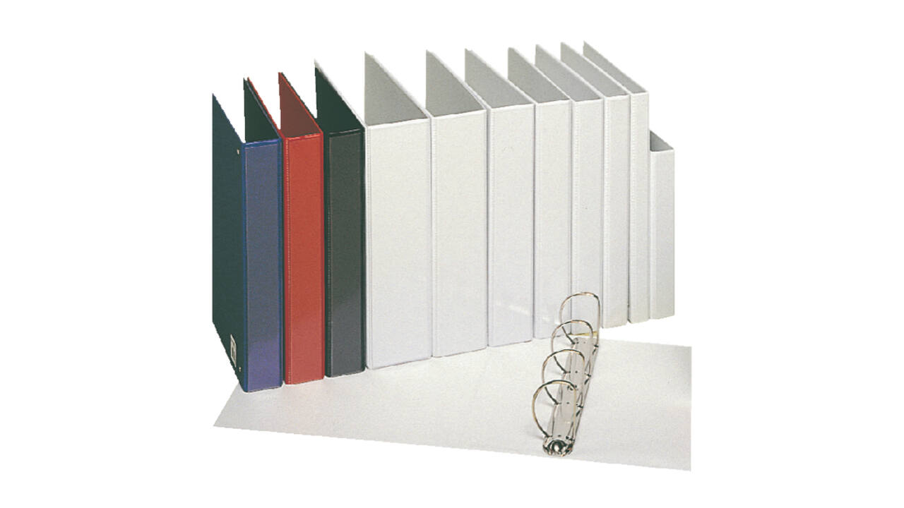 Presentatieringband Esselte Essentials panorama A4 4-rings D-mechaniek 25mm rood