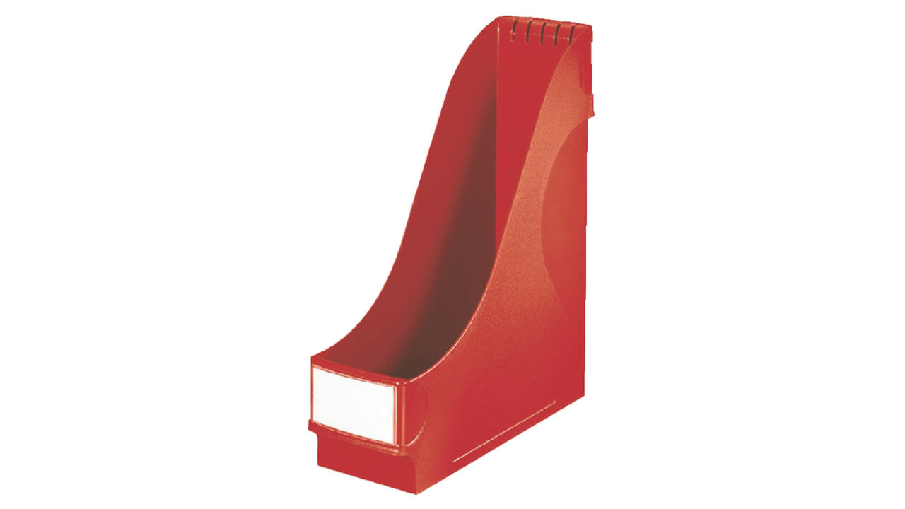 Tijdschriftencassette Leitz extra breed rood